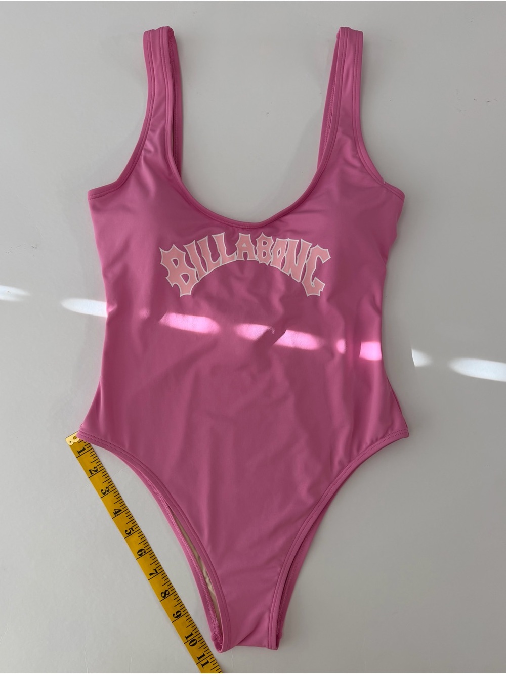 Billabong Girls One-Piece Swimsuit in Bright Pink with Logo - Picture 6 of 7